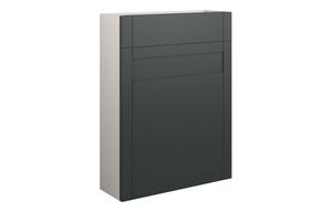 Abbi 600mm Slim WC Unit - Matt Graphite Grey (Grey Cab)